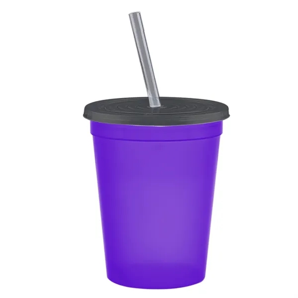Molded in USA 16 oz. Stadium Cup with Lid & Straw... from ASI 40480 Koozie Group