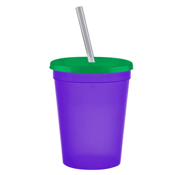 Molded in USA 16 oz. Stadium Cup with Lid & Straw... from ASI 40480 Koozie Group