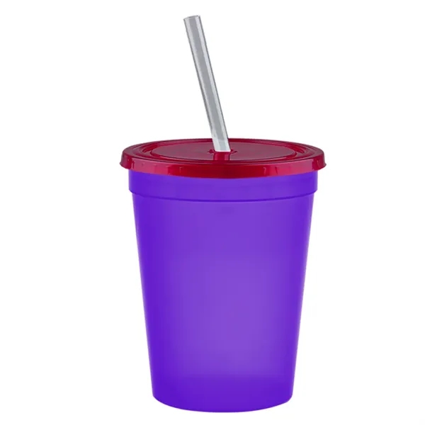 Molded in USA 16 oz. Stadium Cup with Lid & Straw... from ASI 40480 Koozie Group