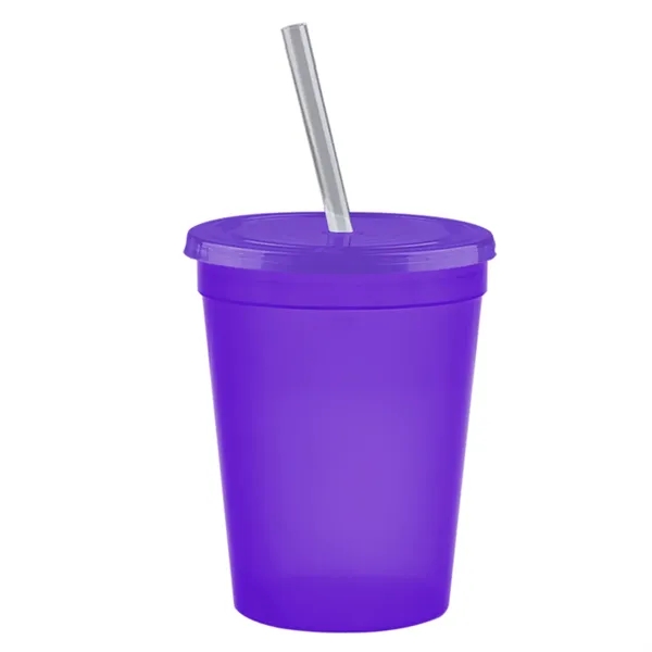 Molded in USA 16 oz. Stadium Cup with Lid & Straw... from ASI 40480 Koozie Group
