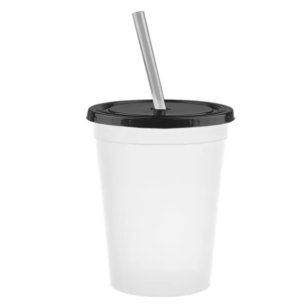 Molded in USA 16 oz. Stadium Cup with Lid & Straw... from ASI 40480 Koozie Group