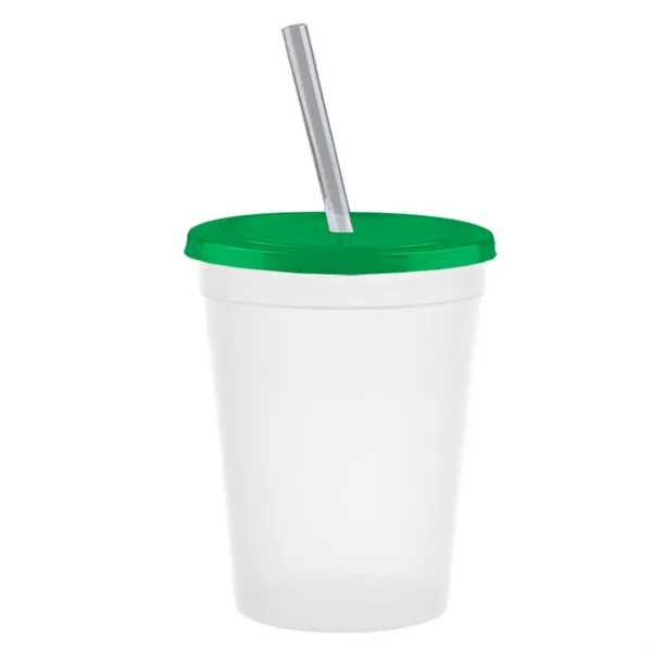 Molded in USA 16 oz. Stadium Cup with Lid & Straw... from ASI 40480 Koozie Group