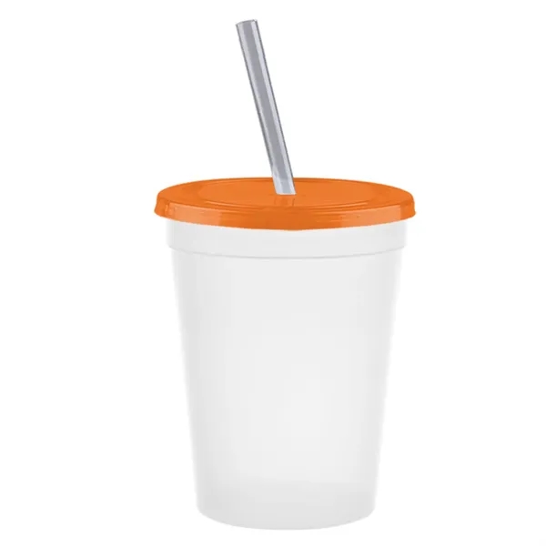 Molded in USA 16 oz. Stadium Cup with Lid & Straw... from ASI 40480 Koozie Group