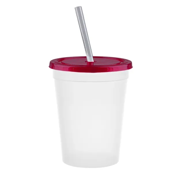Molded in USA 16 oz. Stadium Cup with Lid & Straw... from ASI 40480 Koozie Group