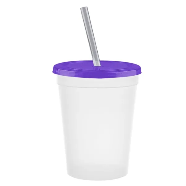 Molded in USA 16 oz. Stadium Cup with Lid & Straw... from ASI 40480 Koozie Group