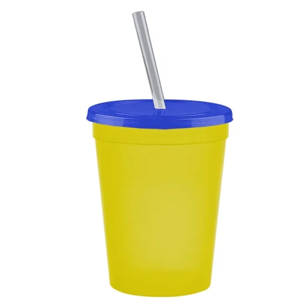 Molded in USA 16 oz. Stadium Cup with Lid & Straw... from ASI 40480 Koozie Group