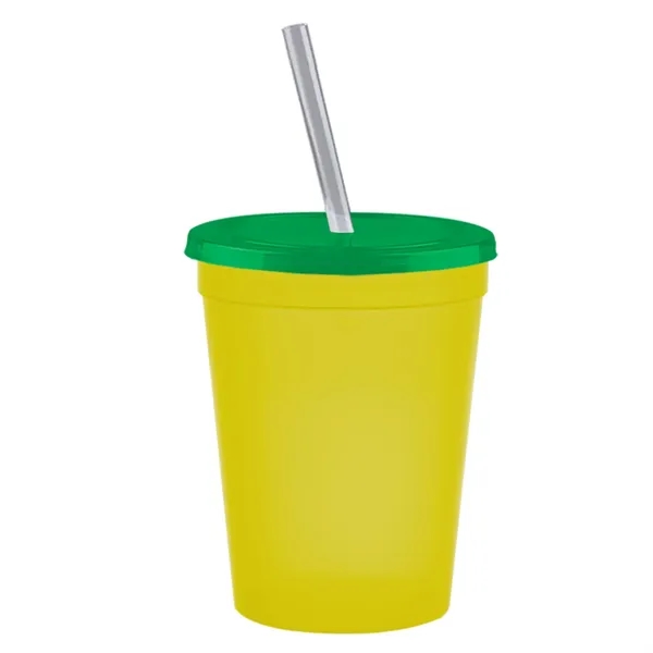 Molded in USA 16 oz. Stadium Cup with Lid & Straw... from ASI 40480 Koozie Group