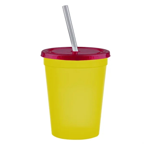 Molded in USA 16 oz. Stadium Cup with Lid & Straw... from ASI 40480 Koozie Group