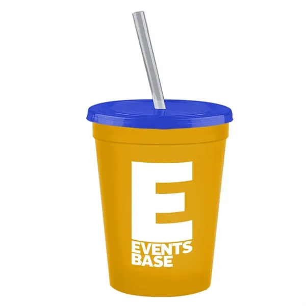 Molded in USA 16 oz. Stadium Cup with Lid & Straw... from ASI 40480 Koozie Group