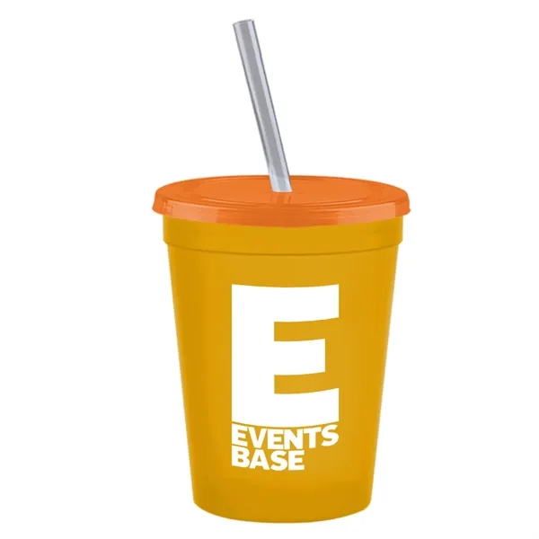 Molded in USA 16 oz. Stadium Cup with Lid & Straw... from ASI 40480 Koozie Group