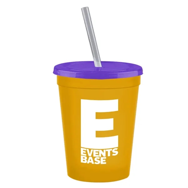 Molded in USA 16 oz. Stadium Cup with Lid & Straw... from ASI 40480 Koozie Group