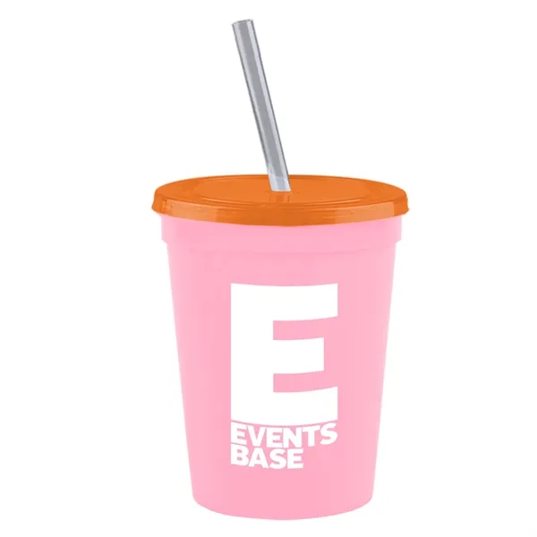 Molded in USA 16 oz. Stadium Cup with Lid & Straw... from ASI 40480 Koozie Group