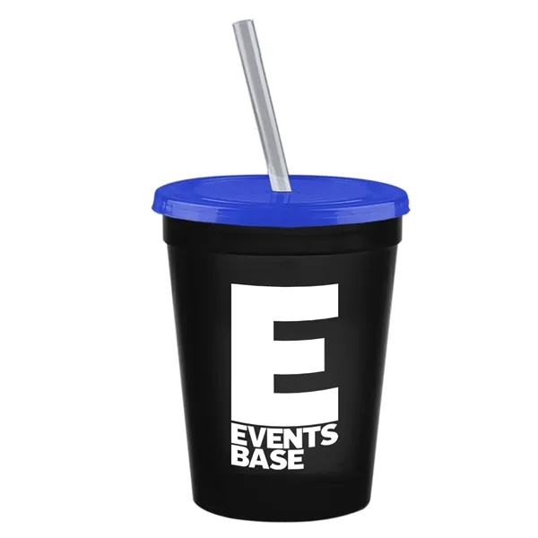 Molded in USA 16 oz. Stadium Cup with Lid & Straw... from ASI 40480 Koozie Group