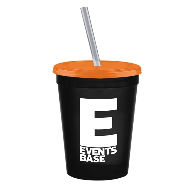 Molded in USA 16 oz. Stadium Cup with Lid & Straw... from ASI 40480 Koozie Group