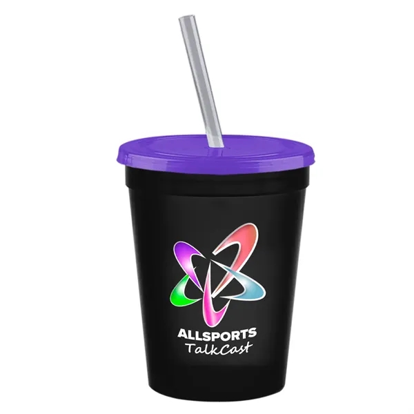 Molded in USA 16 oz. Stadium Cup with Lid & Straw... from ASI 40480 Koozie Group