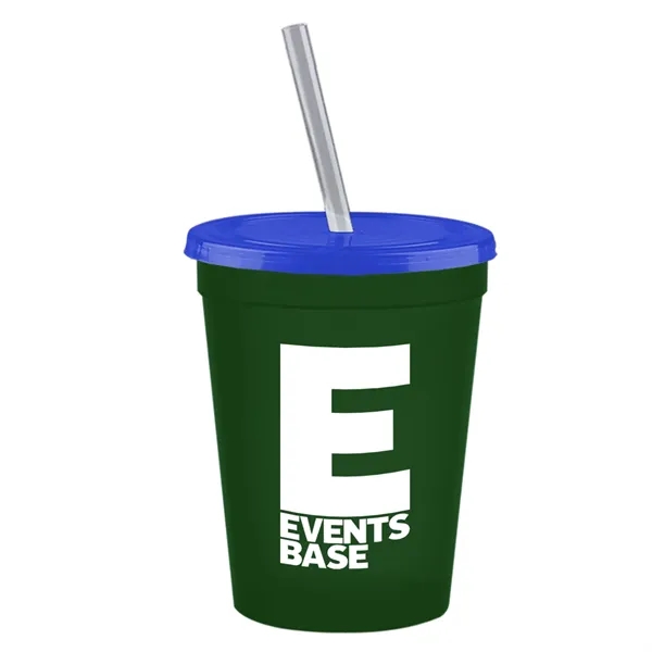Molded in USA 16 oz. Stadium Cup with Lid & Straw... from ASI 40480 Koozie Group
