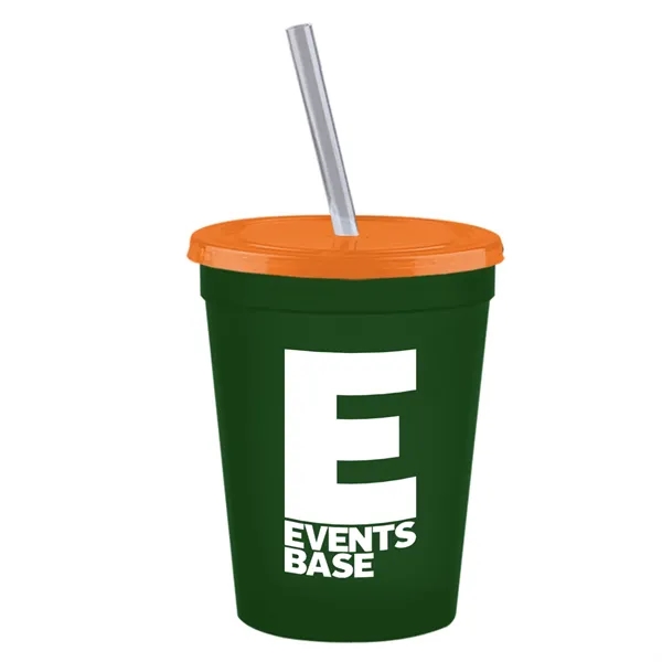 Molded in USA 16 oz. Stadium Cup with Lid & Straw... from ASI 40480 Koozie Group