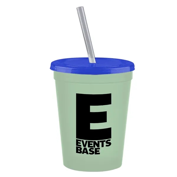 Molded in USA 16 oz. Stadium Cup with Lid & Straw... from ASI 40480 Koozie Group
