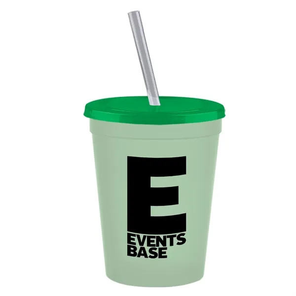 Molded in USA 16 oz. Stadium Cup with Lid & Straw... from ASI 40480 Koozie Group
