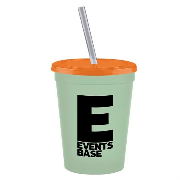 Molded in USA 16 oz. Stadium Cup with Lid & Straw... from ASI 40480 Koozie Group