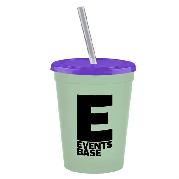 Molded in USA 16 oz. Stadium Cup with Lid & Straw... from ASI 40480 Koozie Group