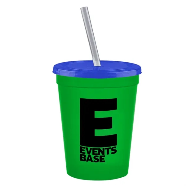 Molded in USA 16 oz. Stadium Cup with Lid & Straw... from ASI 40480 Koozie Group