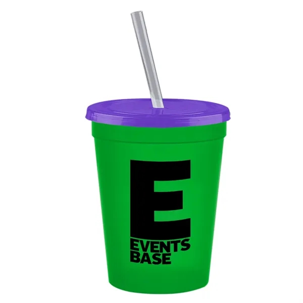 Molded in USA 16 oz. Stadium Cup with Lid & Straw... from ASI 40480 Koozie Group