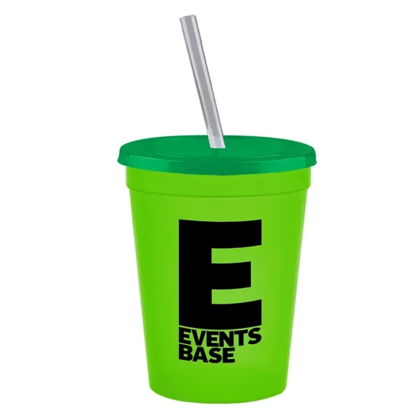 Molded in USA 16 oz. Stadium Cup with Lid & Straw... from ASI 40480 Koozie Group