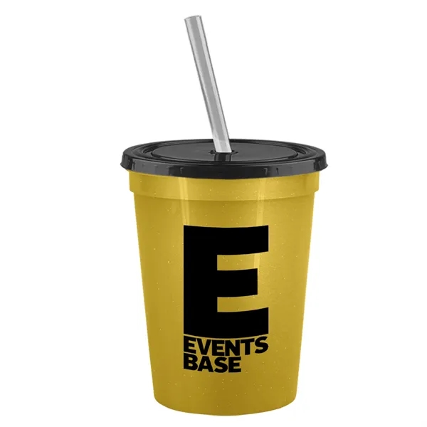Molded in USA 16 oz. Stadium Cup with Lid & Straw... from ASI 40480 Koozie Group
