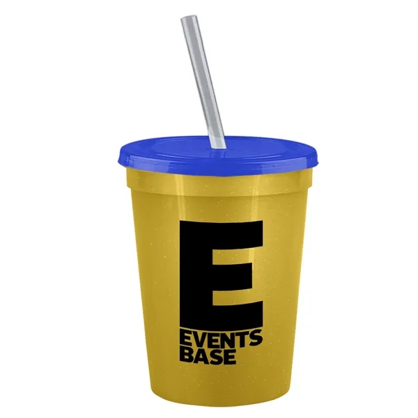 Molded in USA 16 oz. Stadium Cup with Lid & Straw... from ASI 40480 Koozie Group