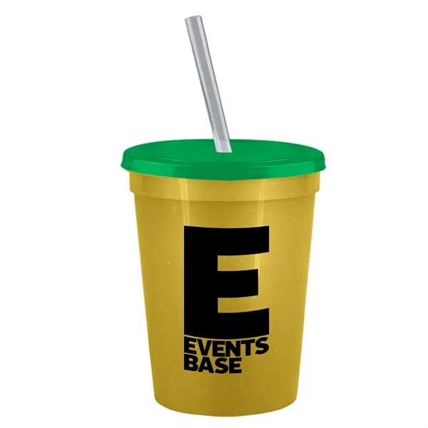 Molded in USA 16 oz. Stadium Cup with Lid & Straw... from ASI 40480 Koozie Group