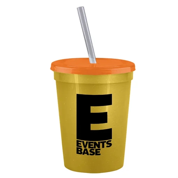 Molded in USA 16 oz. Stadium Cup with Lid & Straw... from ASI 40480 Koozie Group