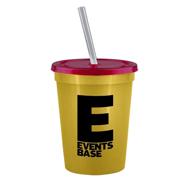 Molded in USA 16 oz. Stadium Cup with Lid & Straw... from ASI 40480 Koozie Group