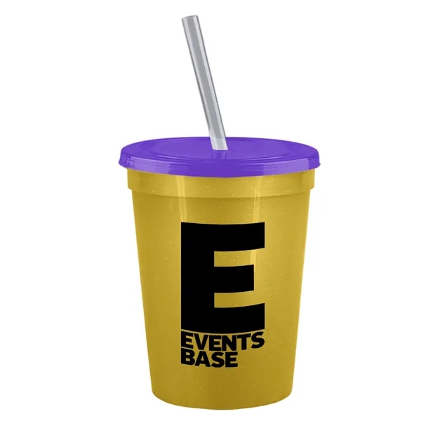 Molded in USA 16 oz. Stadium Cup with Lid & Straw... from ASI 40480 Koozie Group