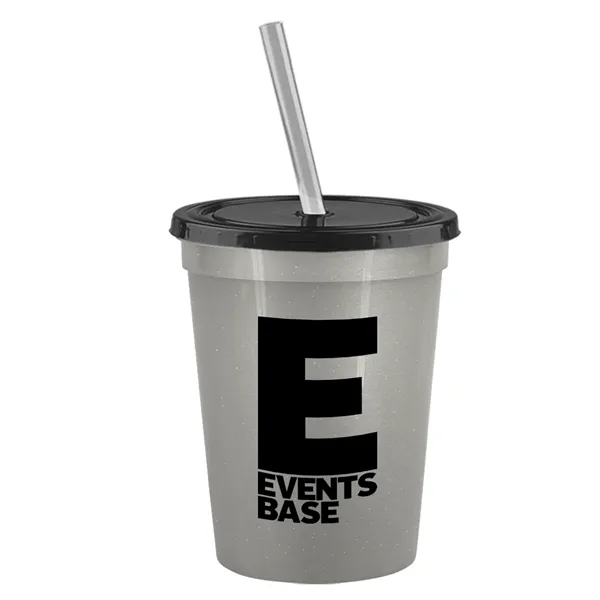 Molded in USA 16 oz. Stadium Cup with Lid & Straw... from ASI 40480 Koozie Group