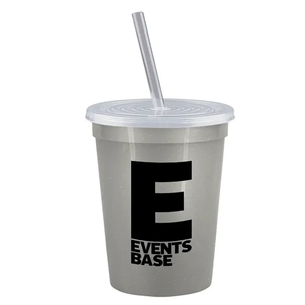 Molded in USA 16 oz. Stadium Cup with Lid & Straw... from ASI 40480 Koozie Group