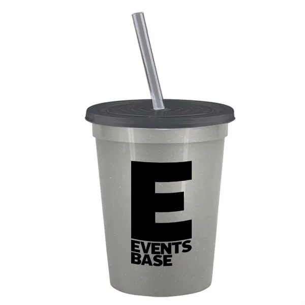 Molded in USA 16 oz. Stadium Cup with Lid & Straw... from ASI 40480 Koozie Group