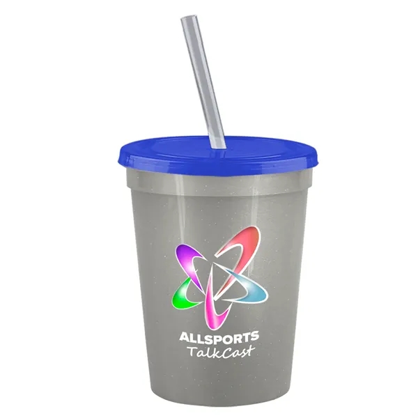 Molded in USA 16 oz. Stadium Cup with Lid & Straw... from ASI 40480 Koozie Group