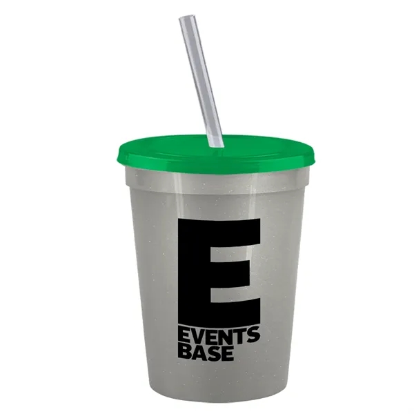 Molded in USA 16 oz. Stadium Cup with Lid & Straw... from ASI 40480 Koozie Group