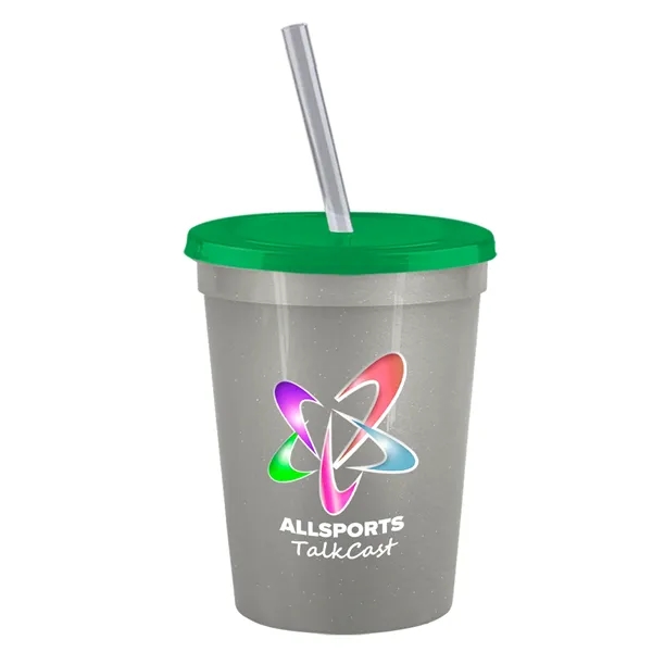 Molded in USA 16 oz. Stadium Cup with Lid & Straw... from ASI 40480 Koozie Group