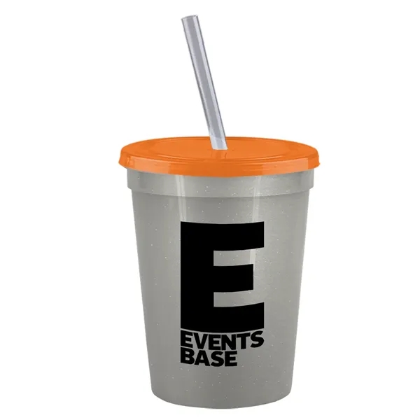 Molded in USA 16 oz. Stadium Cup with Lid & Straw... from ASI 40480 Koozie Group
