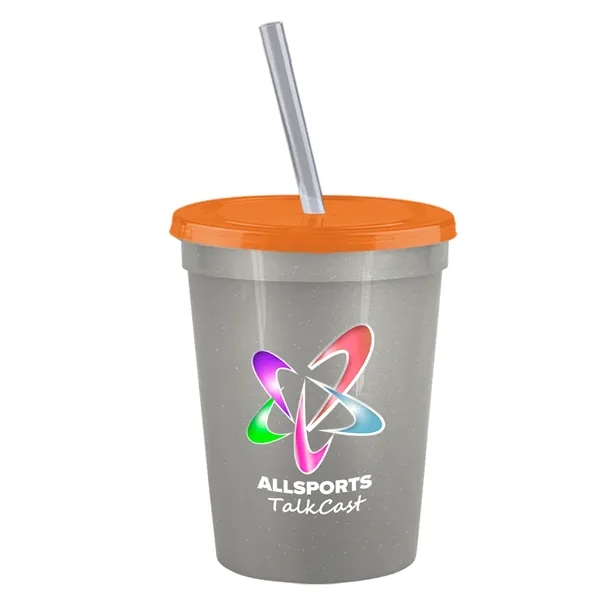 Molded in USA 16 oz. Stadium Cup with Lid & Straw... from ASI 40480 Koozie Group