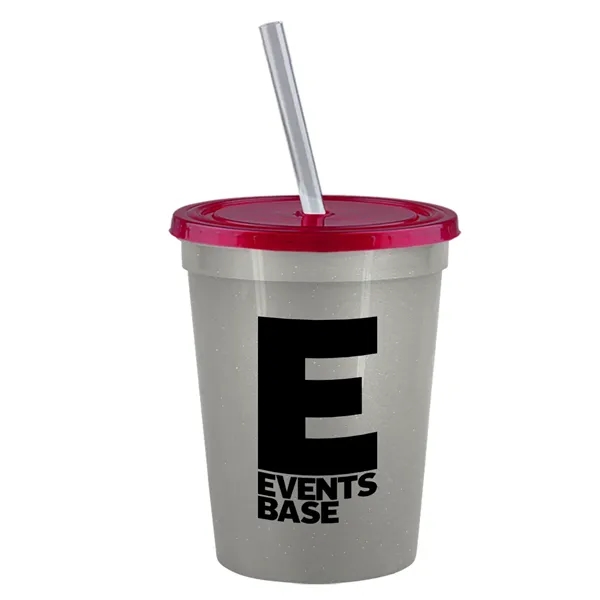 Molded in USA 16 oz. Stadium Cup with Lid & Straw... from ASI 40480 Koozie Group