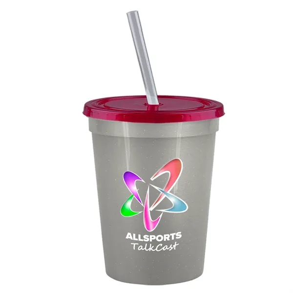 Molded in USA 16 oz. Stadium Cup with Lid & Straw... from ASI 40480 Koozie Group