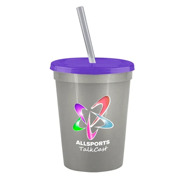 Molded in USA 16 oz. Stadium Cup with Lid & Straw... from ASI 40480 Koozie Group