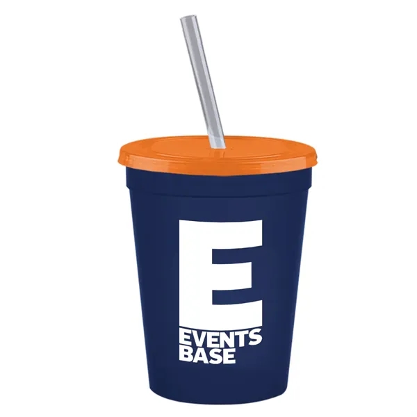 Molded in USA 16 oz. Stadium Cup with Lid & Straw... from ASI 40480 Koozie Group