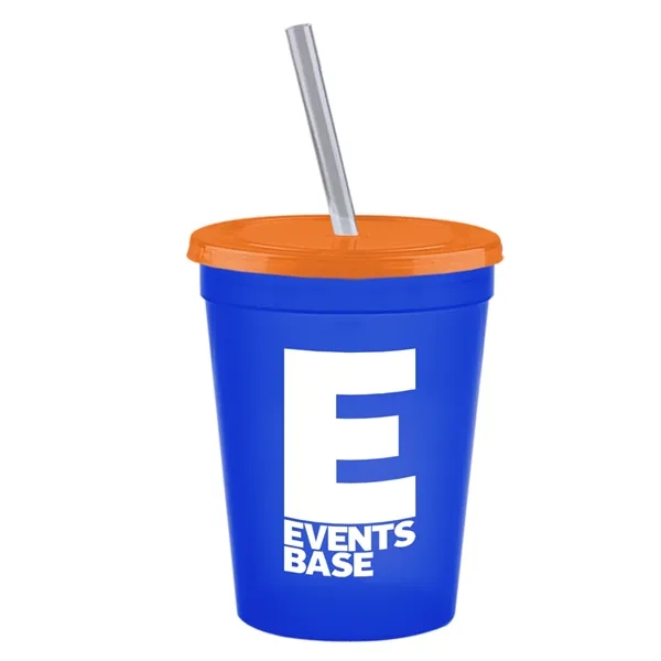 Molded in USA 16 oz. Stadium Cup with Lid & Straw... from ASI 40480 Koozie Group