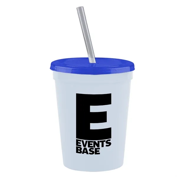 Molded in USA 16 oz. Stadium Cup with Lid & Straw... from ASI 40480 Koozie Group