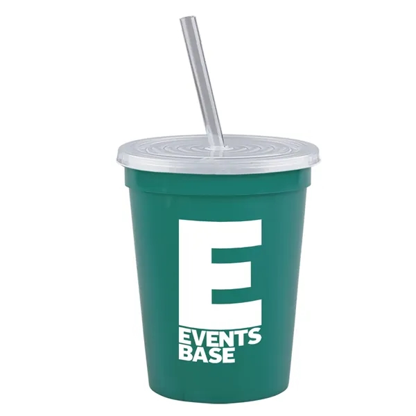 Molded in USA 16 oz. Stadium Cup with Lid & Straw... from ASI 40480 Koozie Group