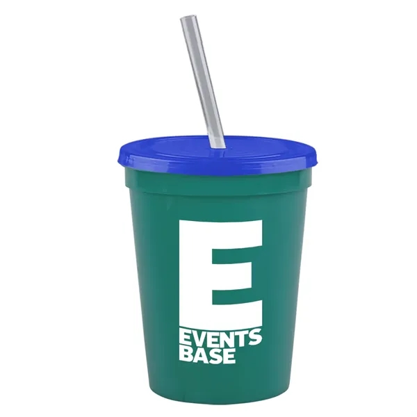 Molded in USA 16 oz. Stadium Cup with Lid & Straw... from ASI 40480 Koozie Group